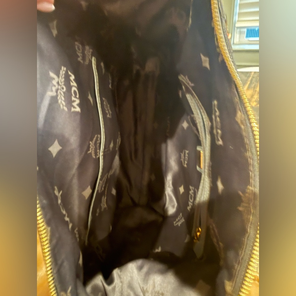 MCM Gray Leather 2-Way - Picture 6 of 14